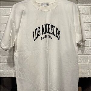 Balenciaga White Tee with Los Angeles Print